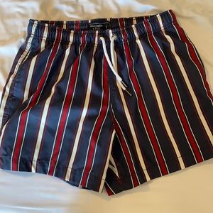 Abercrombie stretch stripe swim trunks